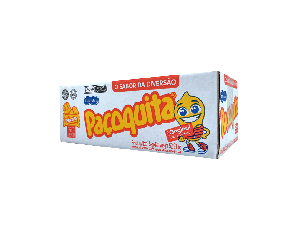 PAÇOQUINHA DE AMENDOIM PAÇOQUITA ROLHA EMBALADA SANTA HELENA 15 G (CX 100 UN)